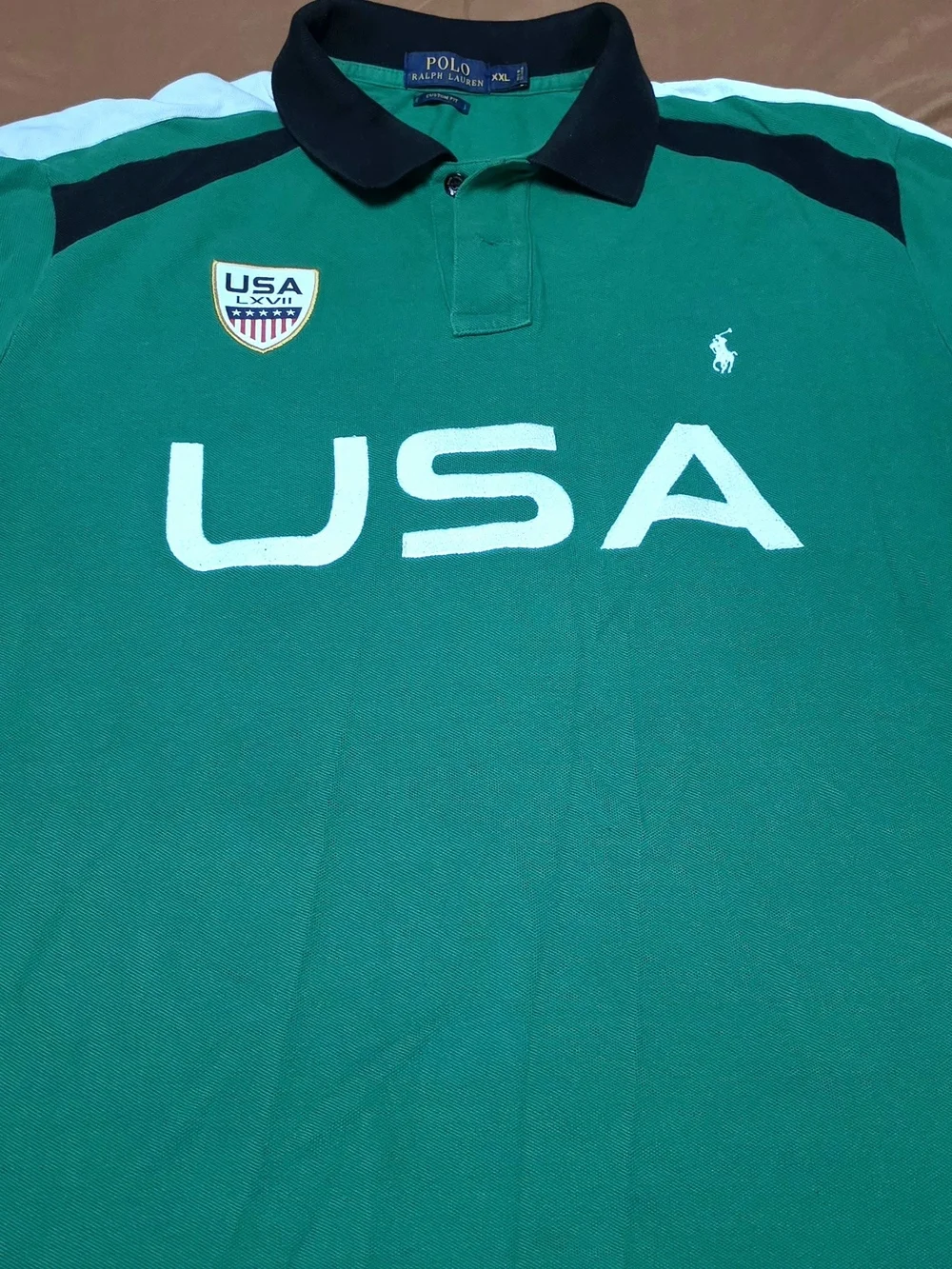 Ralph Lauren Green and Black Polo Shirt